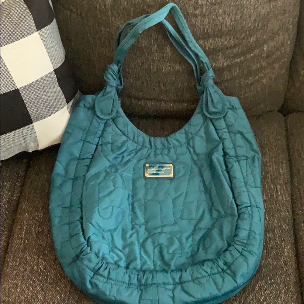 Marc by Mac Jacobs nylon large turquoise tote bag